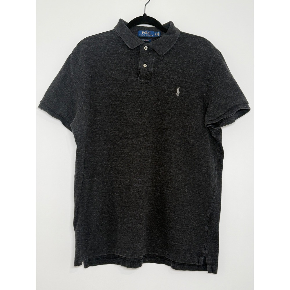 Polo Ralph Lauren Men's Polo Shirt Custom Slim Fit XL Charcoal Gray Pony Logo